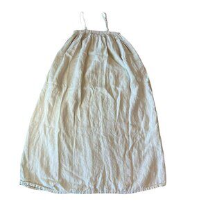 Filosofia Linen Midi Leah Flowy Dress XS Cream Beach Lagenlook Basic